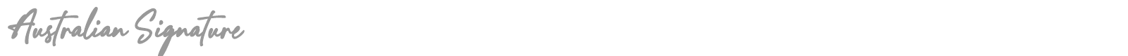 Australian Signature font preview